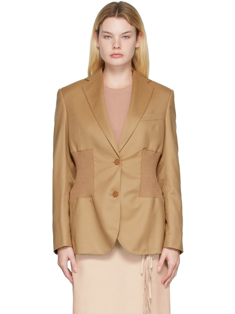 Tan Tapered Blazer 1