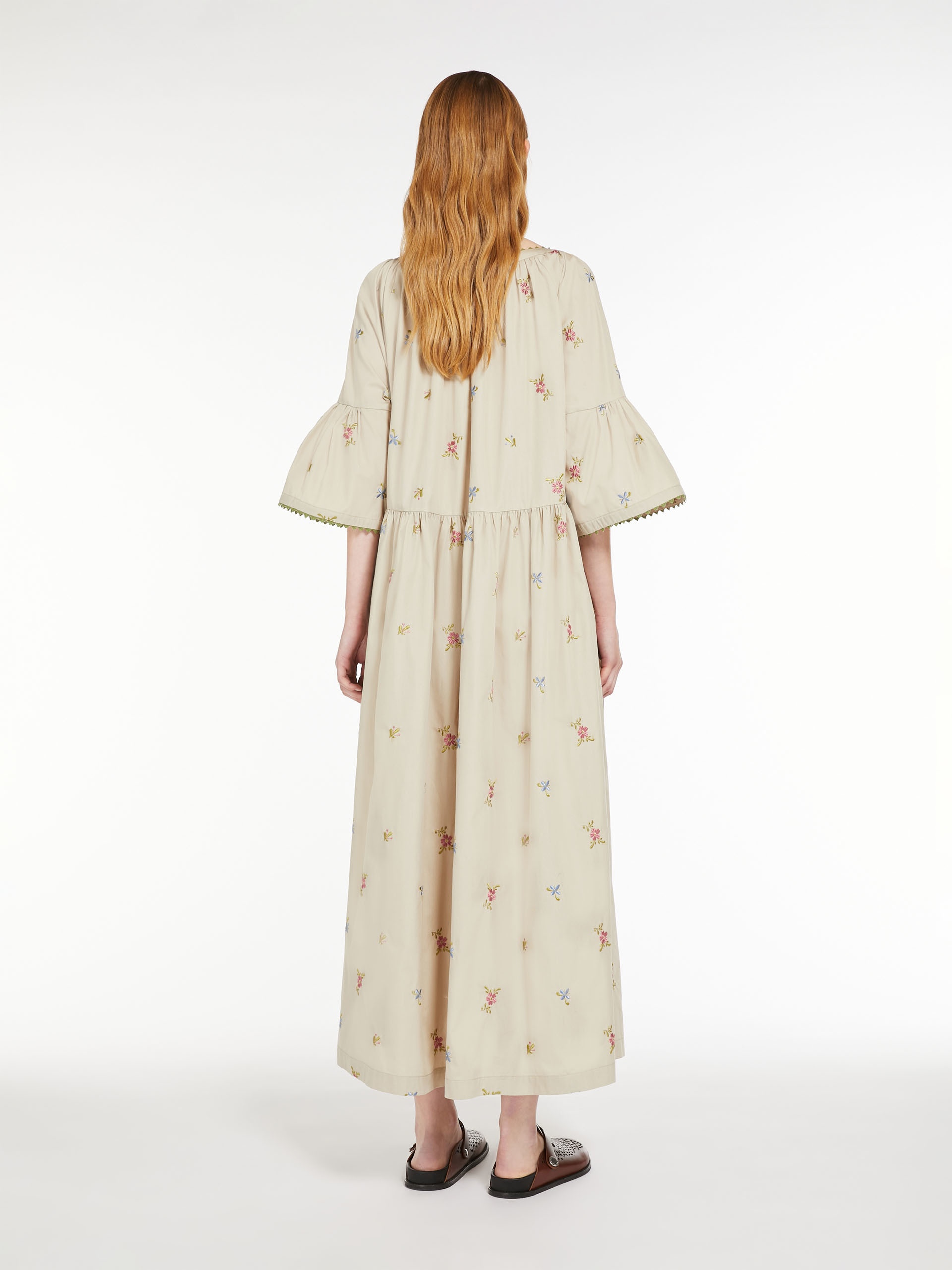 TASO Embroidered poplin dress - 4