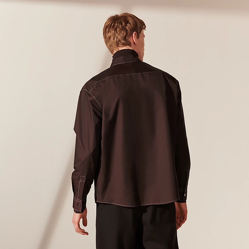 Boxy fit shirt with flexible collar - 2