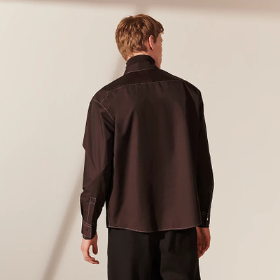 Hermès Boxy fit shirt with flexible collar outlook