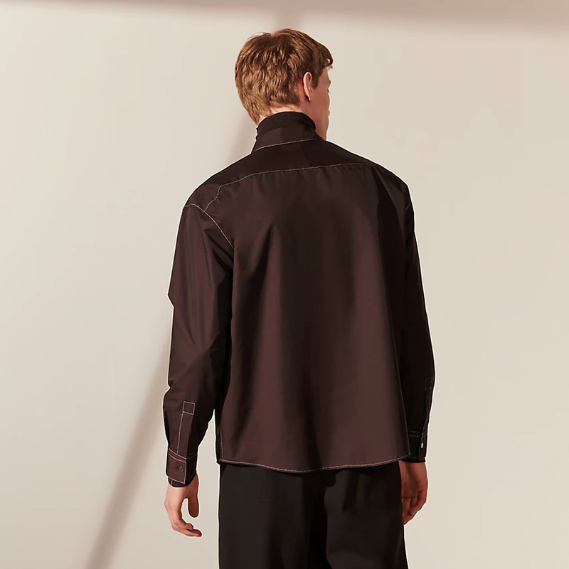 Hermès Boxy fit shirt with flexible collar outlook