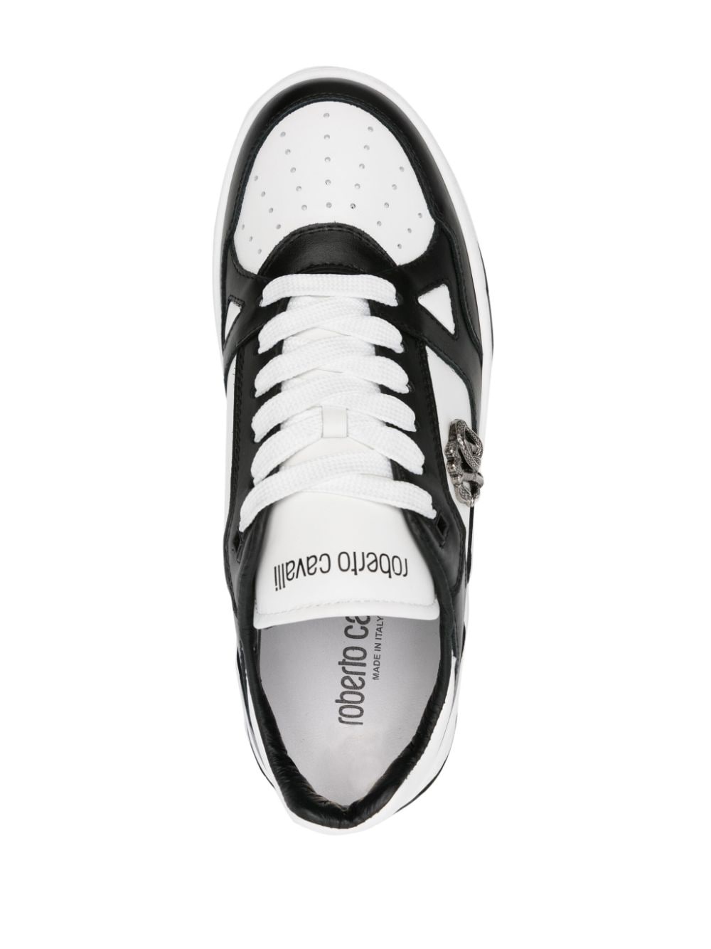 RC-plaque leather sneakers - 4