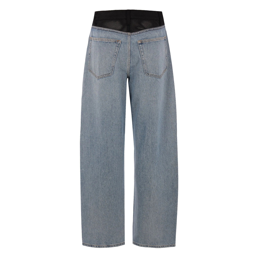 Alexander Wang Grey Denim - Wide-Leg Jeans Women - 4