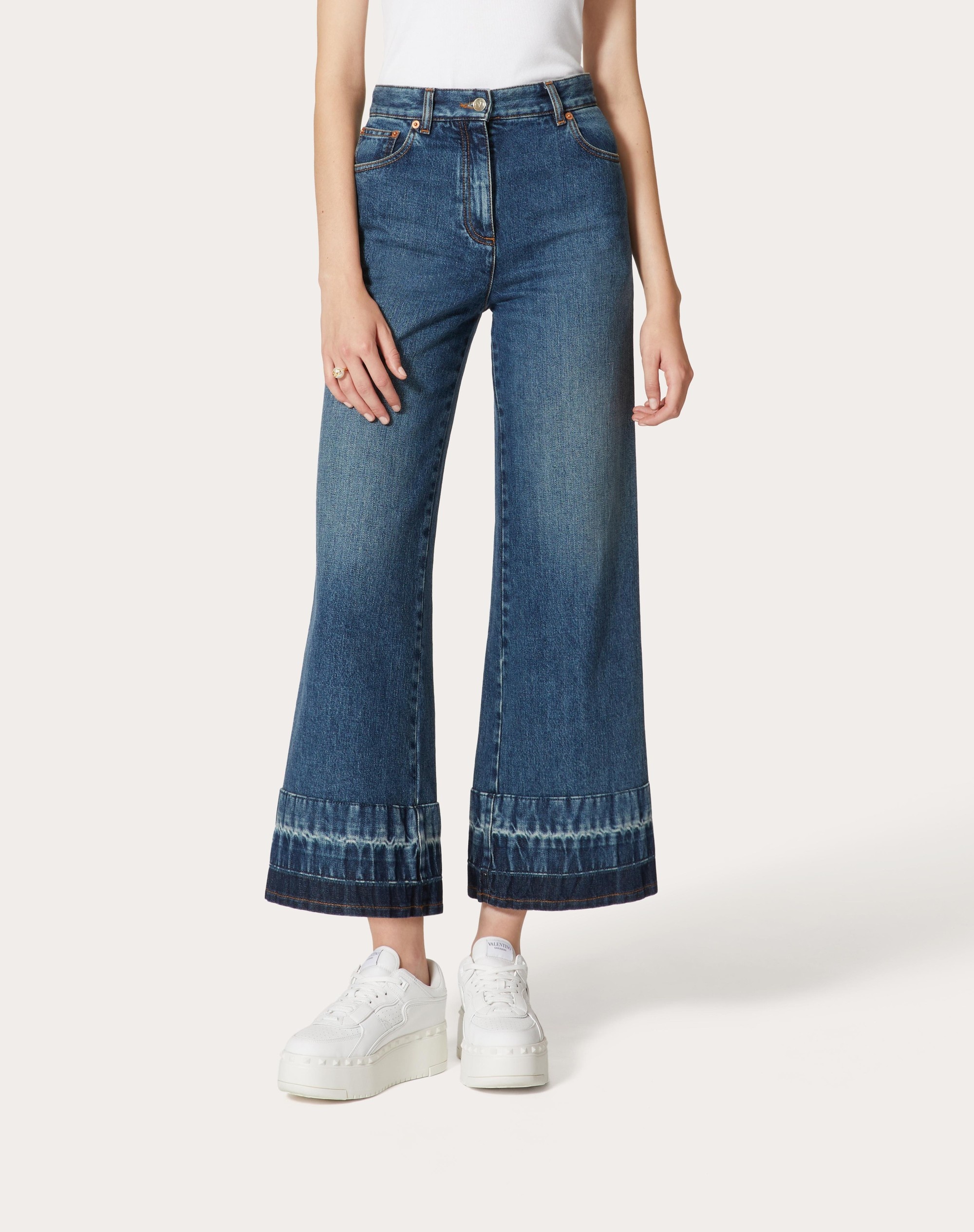 BLUE WASHED DENIM JEANS - 3