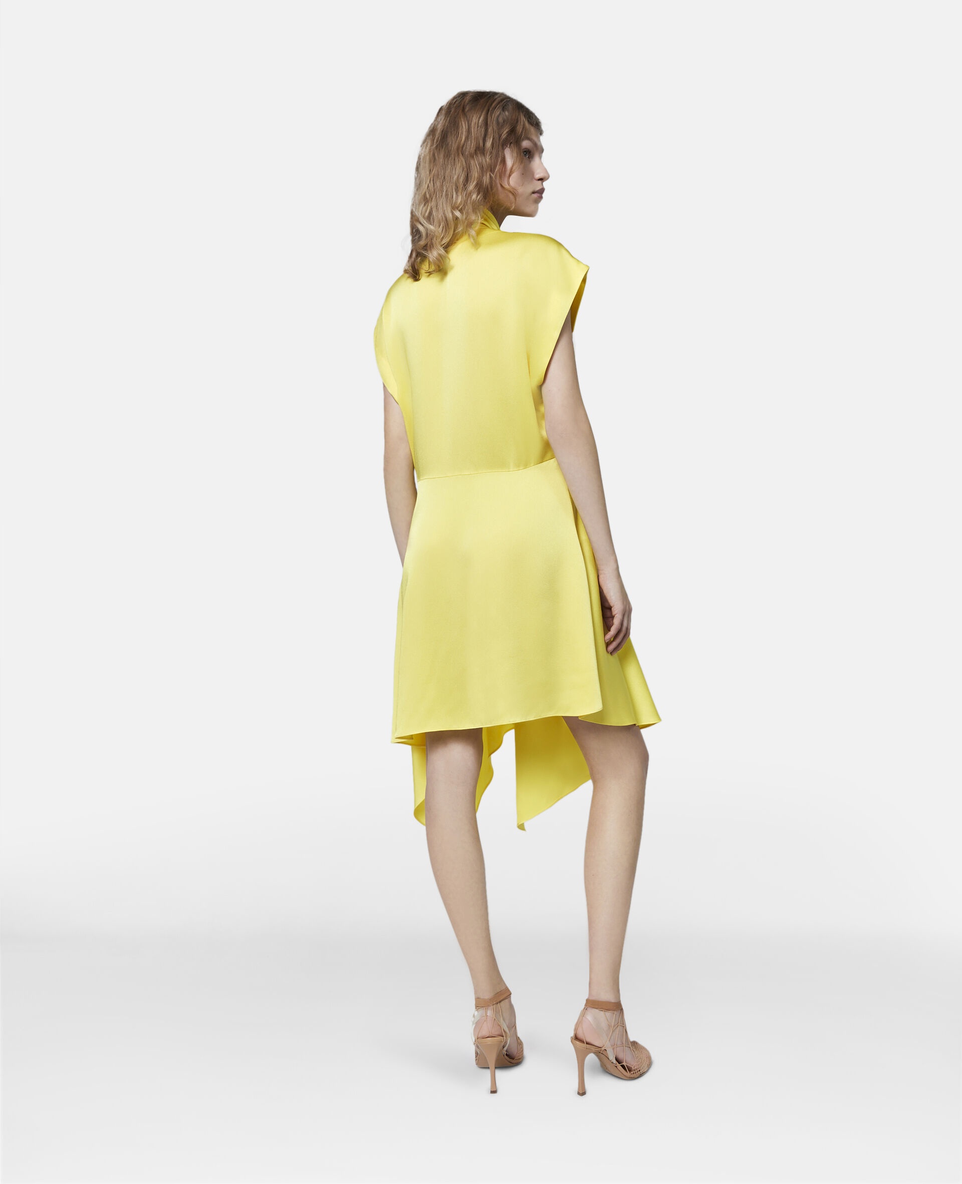 Silk Asymmetric Shirt Dress - 3