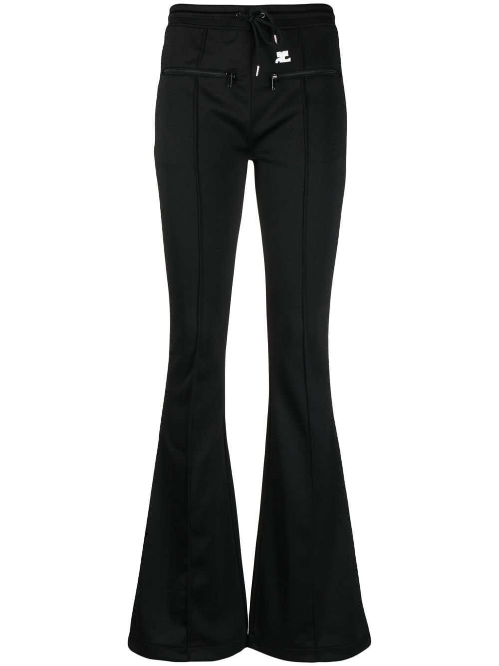 seam-detailing flared track pants - 1