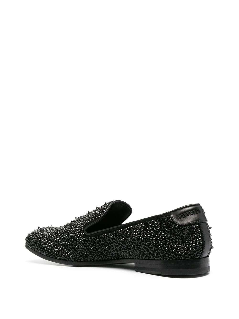 studded leather loafers - 3