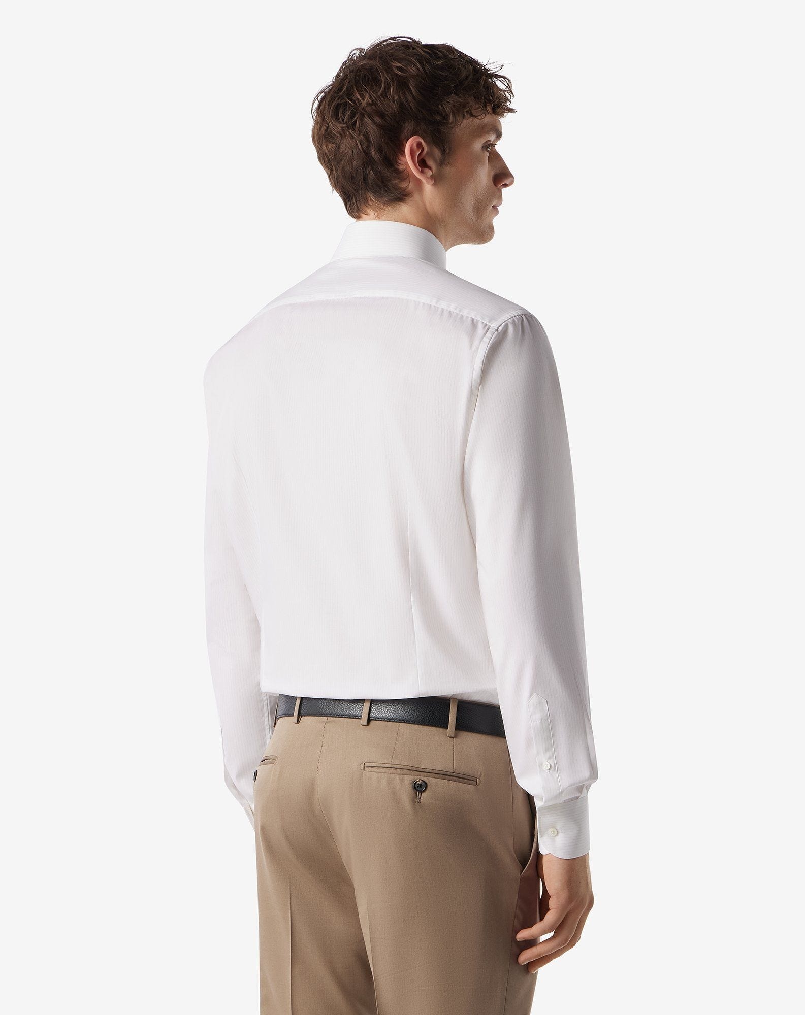 White shirt with beige stripes - 3