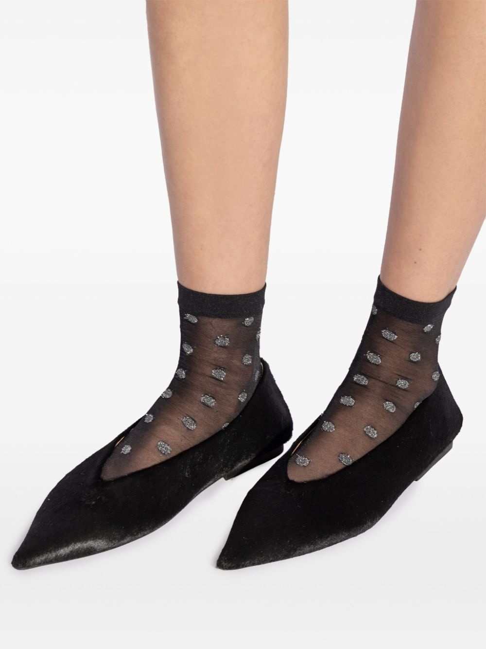 Ago pointed-toe leather ballerinas - 4
