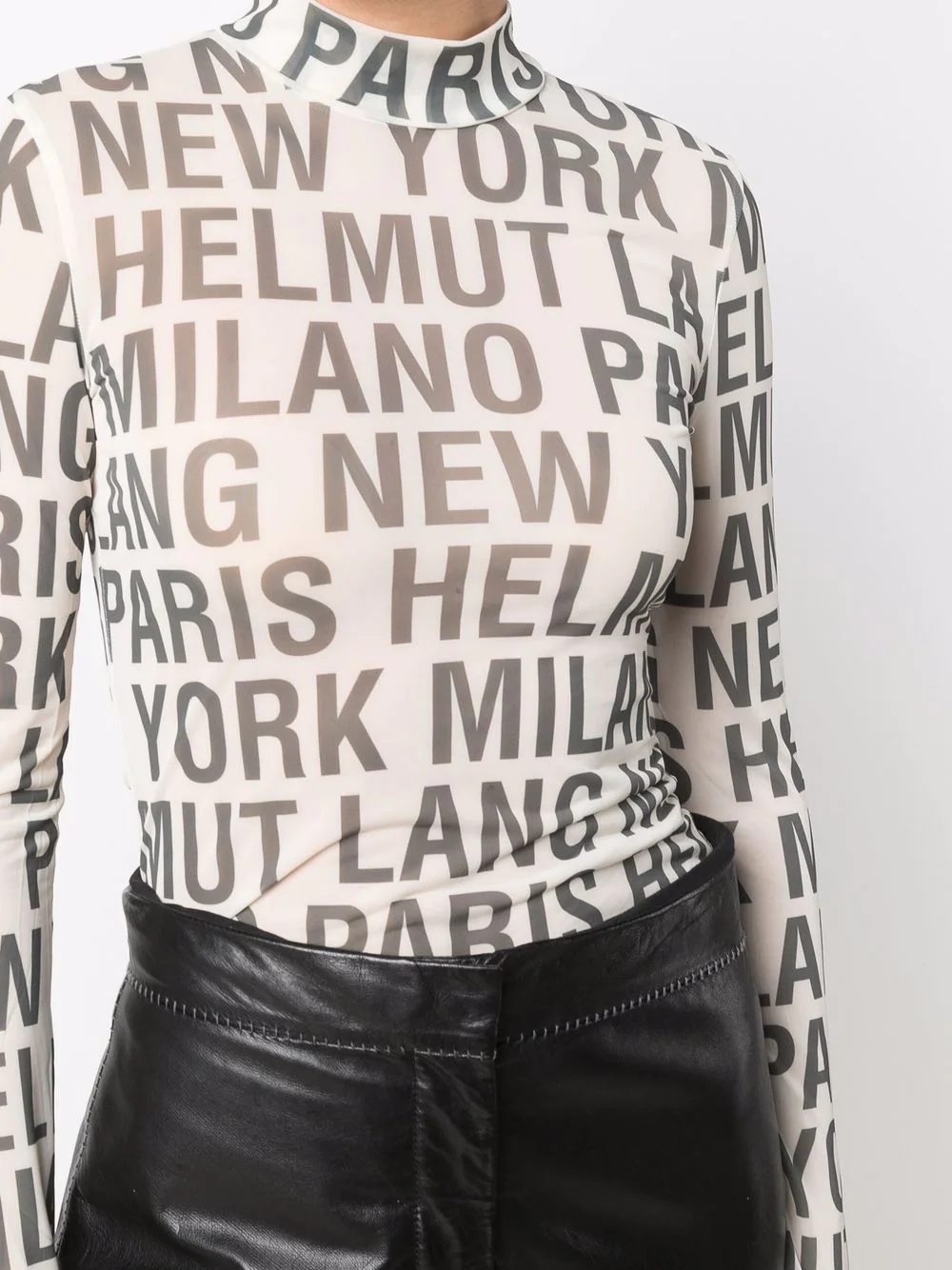 all-over logo print top - 5