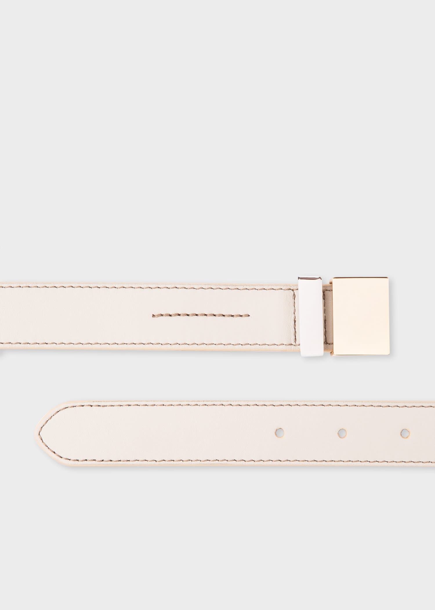 Leather Topstitch Belt - 1