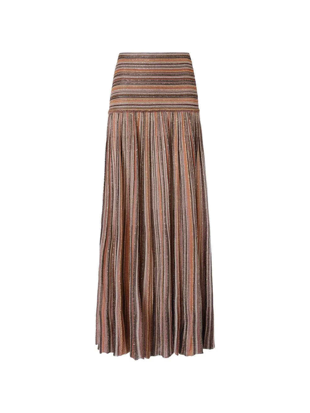striped pleated skirt - 1