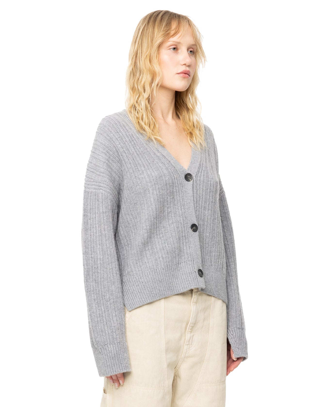 Boxi Cardi - Light Heather Grey - 3