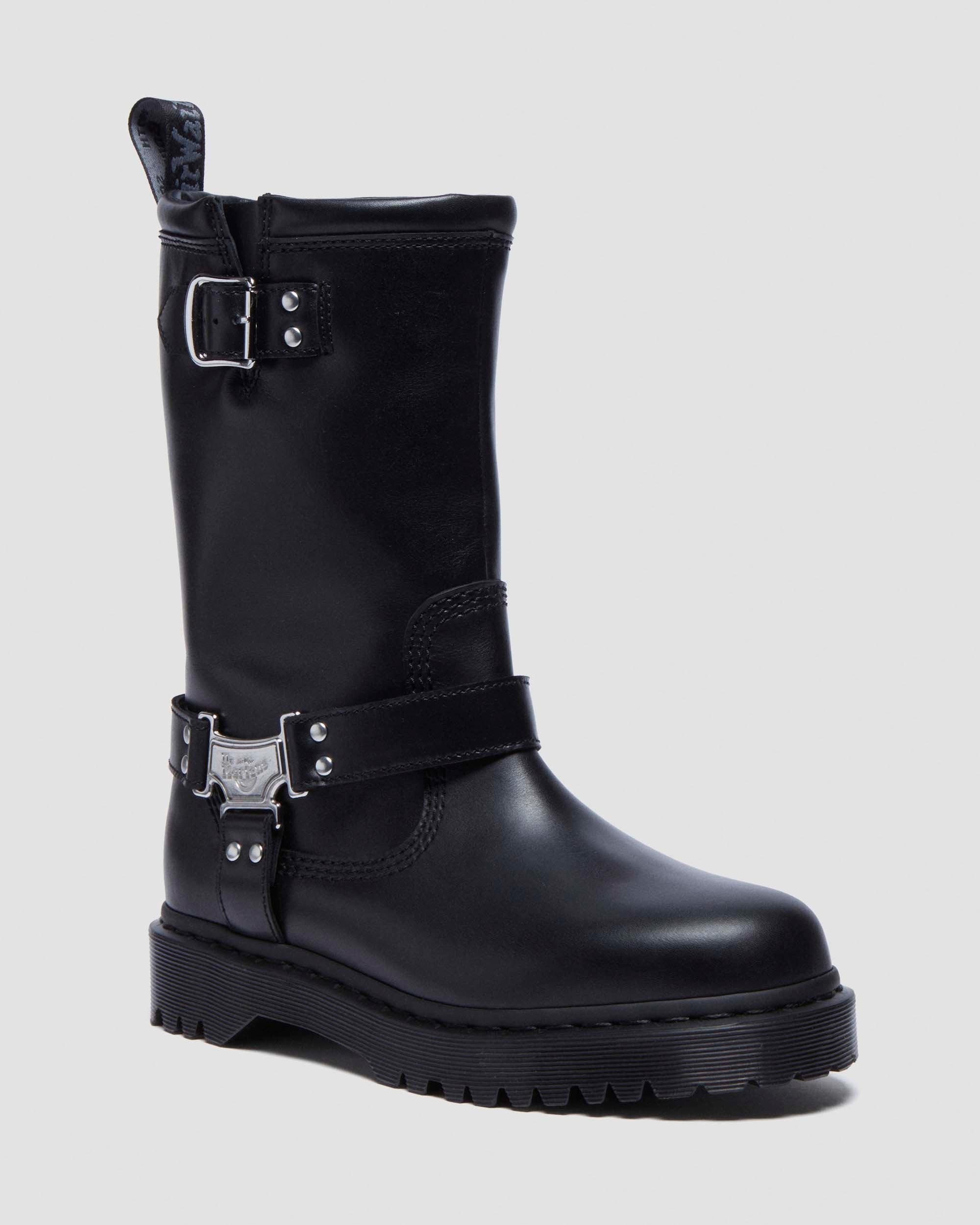 Anistone Hi Leather Biker Boots - 5