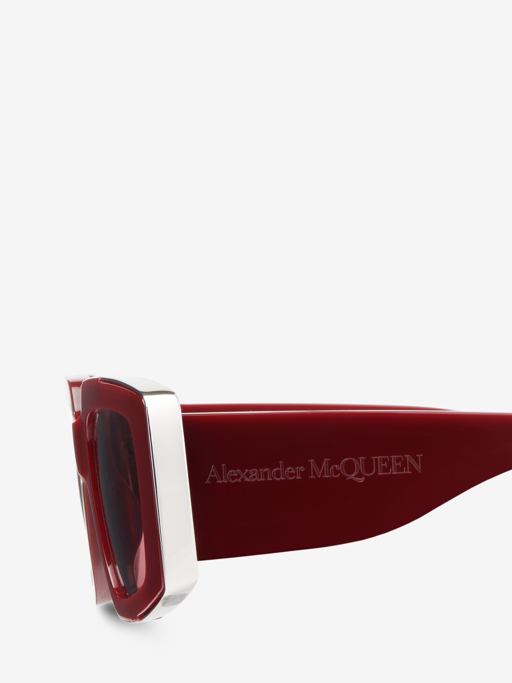 Women's The Grip Geometrical Sunglasses in Burgundy - 4