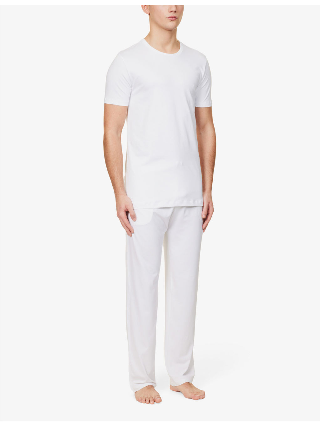Regular-fit crewneck stretch-cotton T-shirt pack of two - 2
