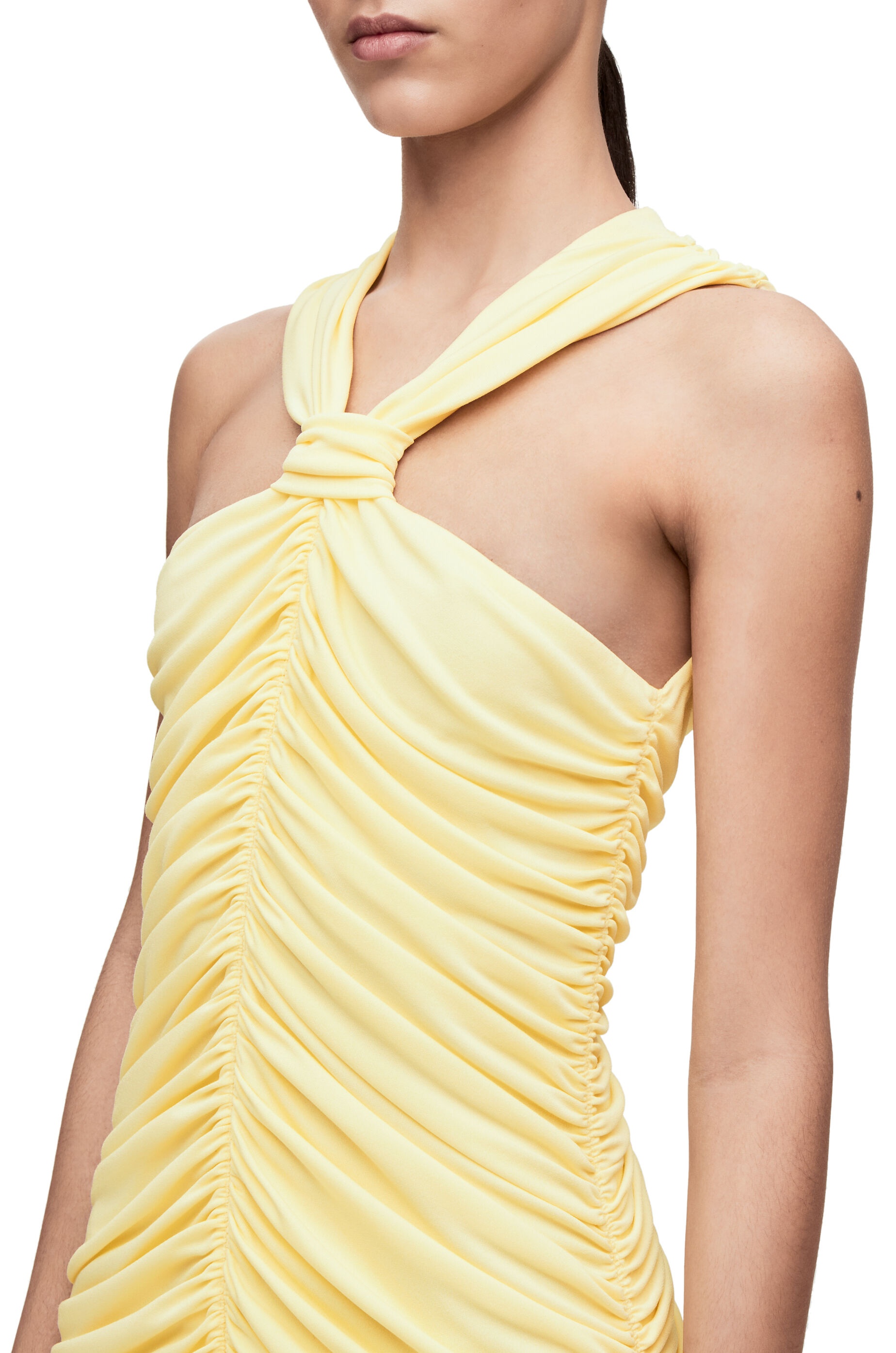 Draped long dress in crepe jersey - 4