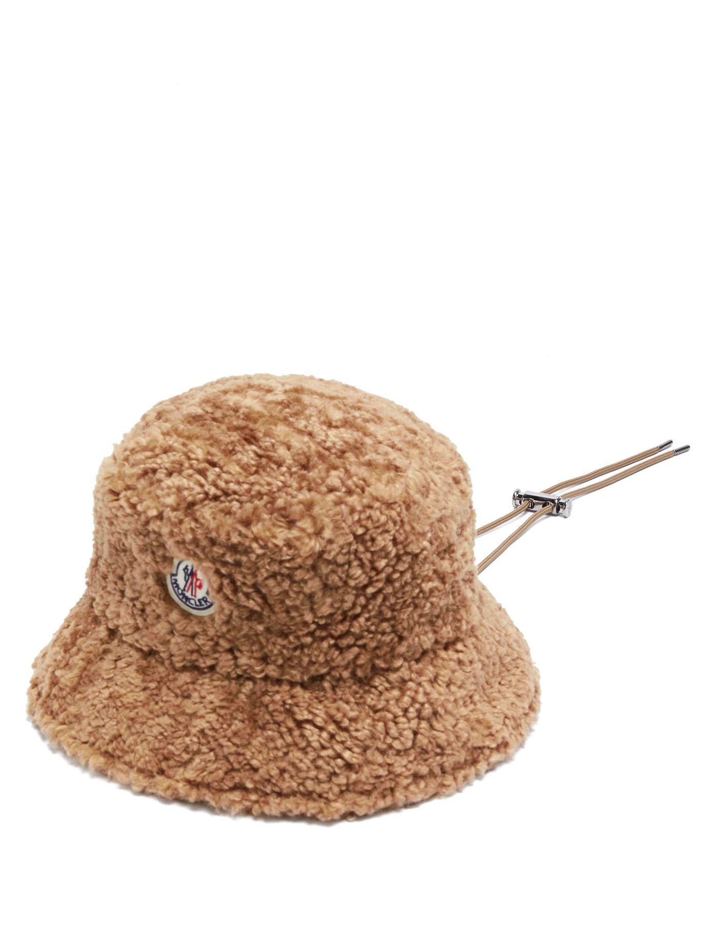 Toggle ties faux-shearling bucket hat - 1