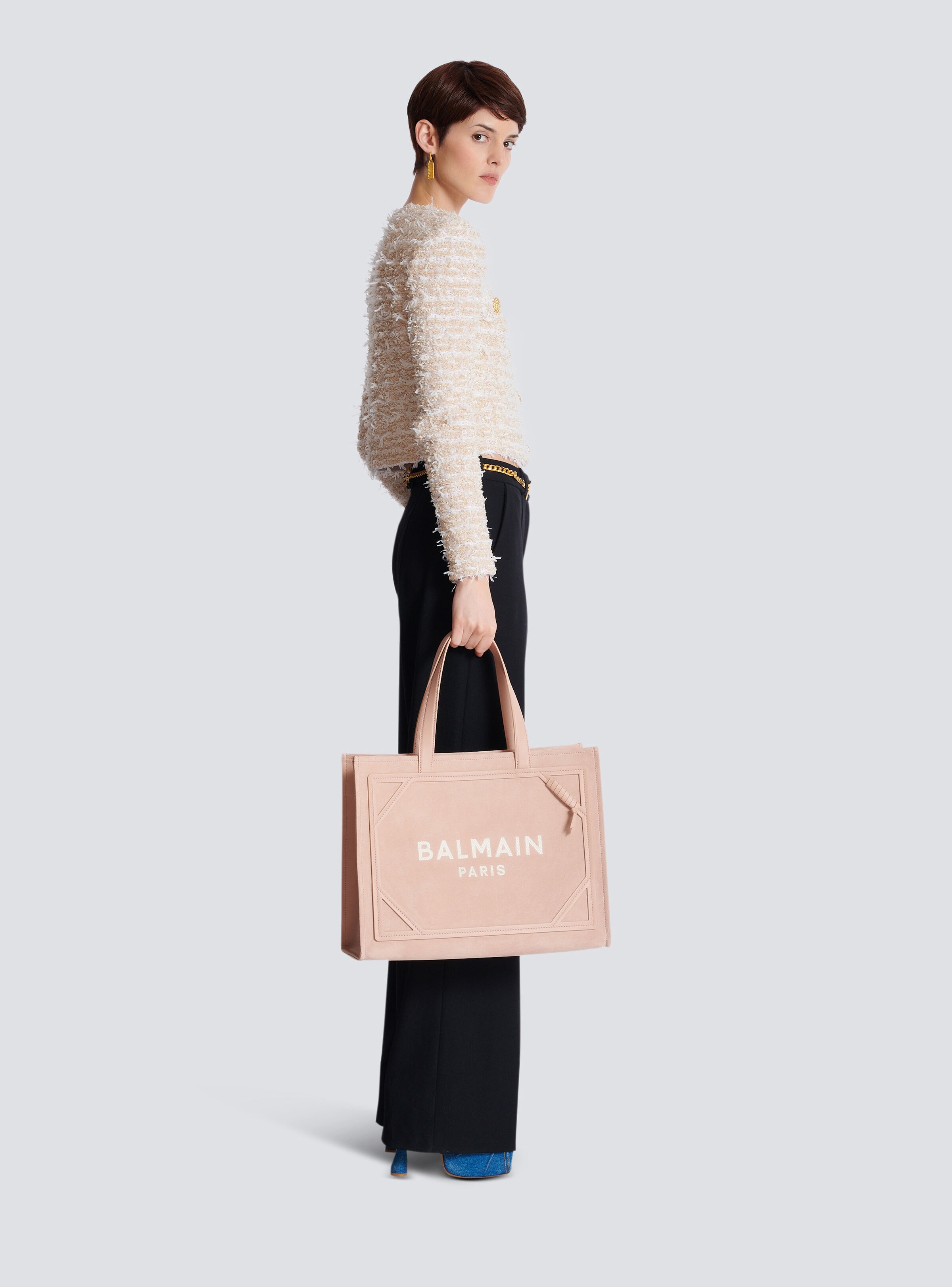 Medium suede B-Army tote bag - 2