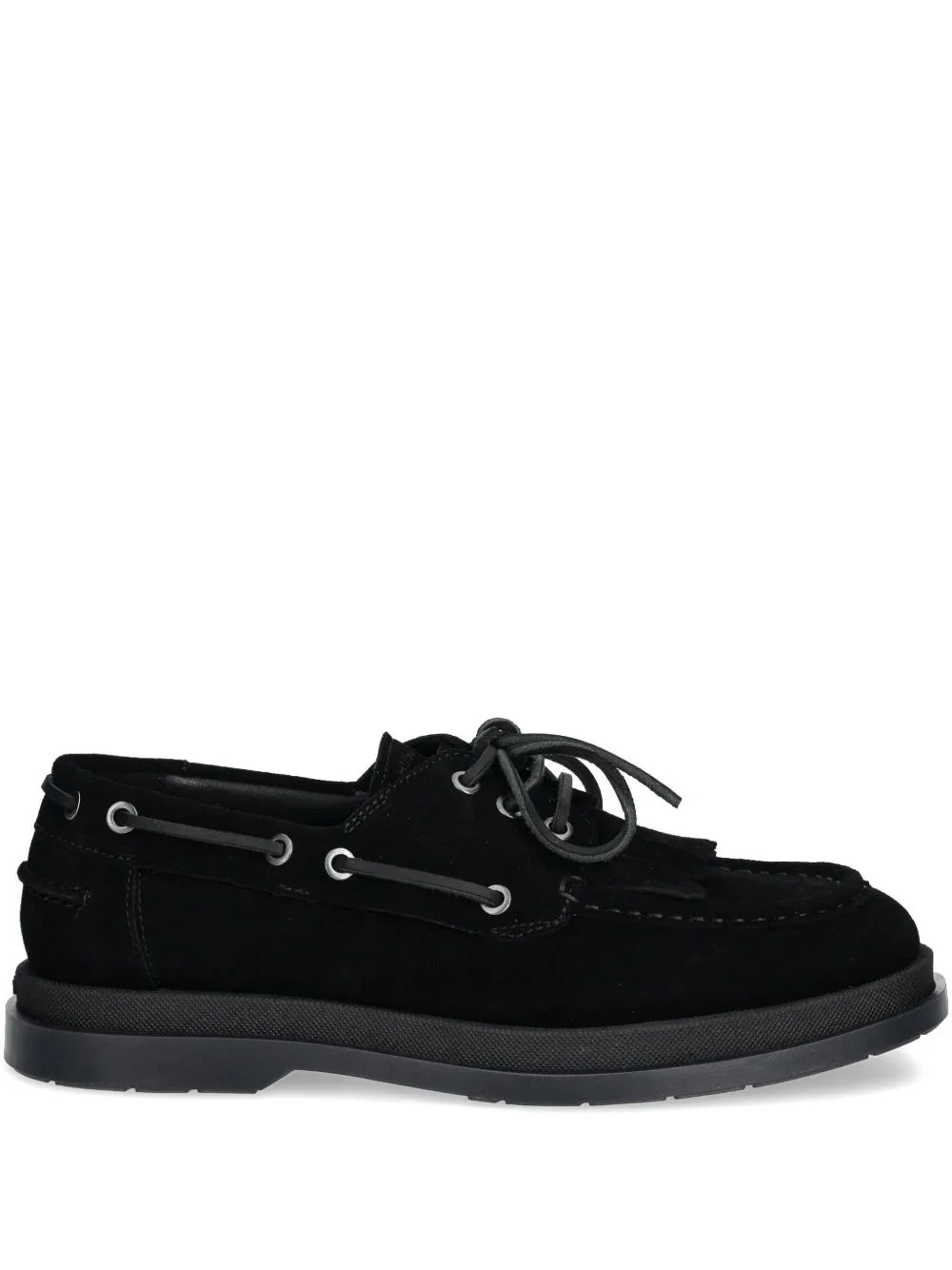 fringe-detail suede loafers - 1