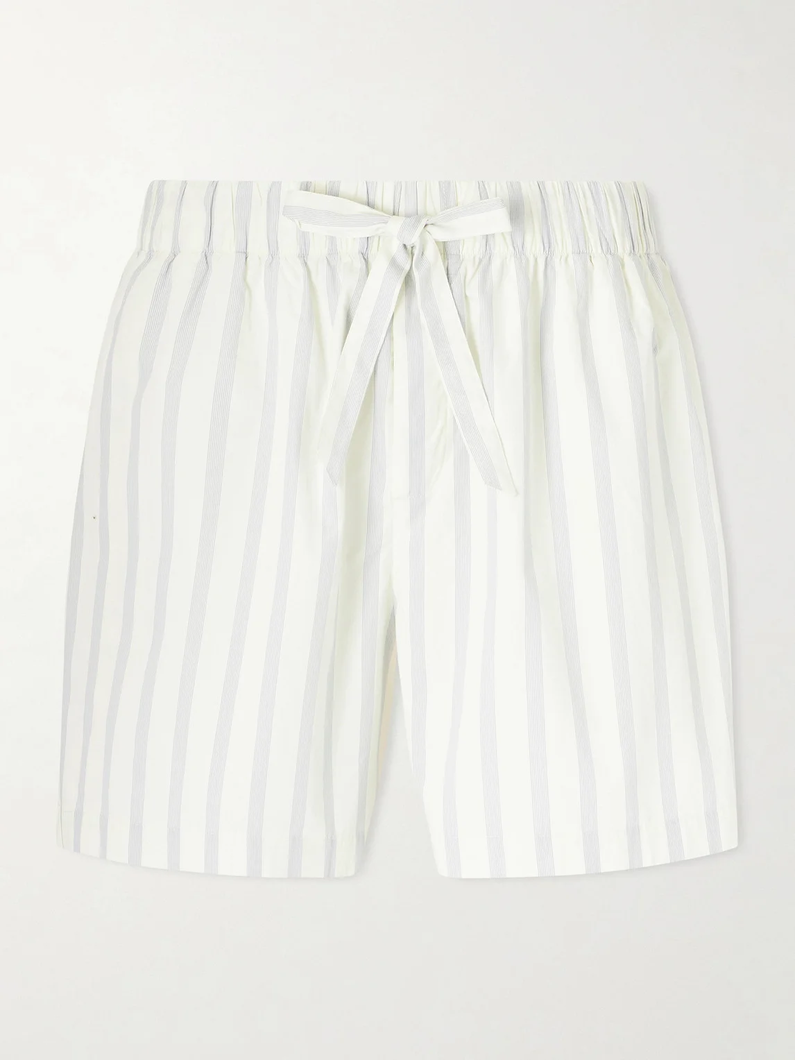 Straight-Leg Striped Organic Cotton-Poplin Shorts - 1