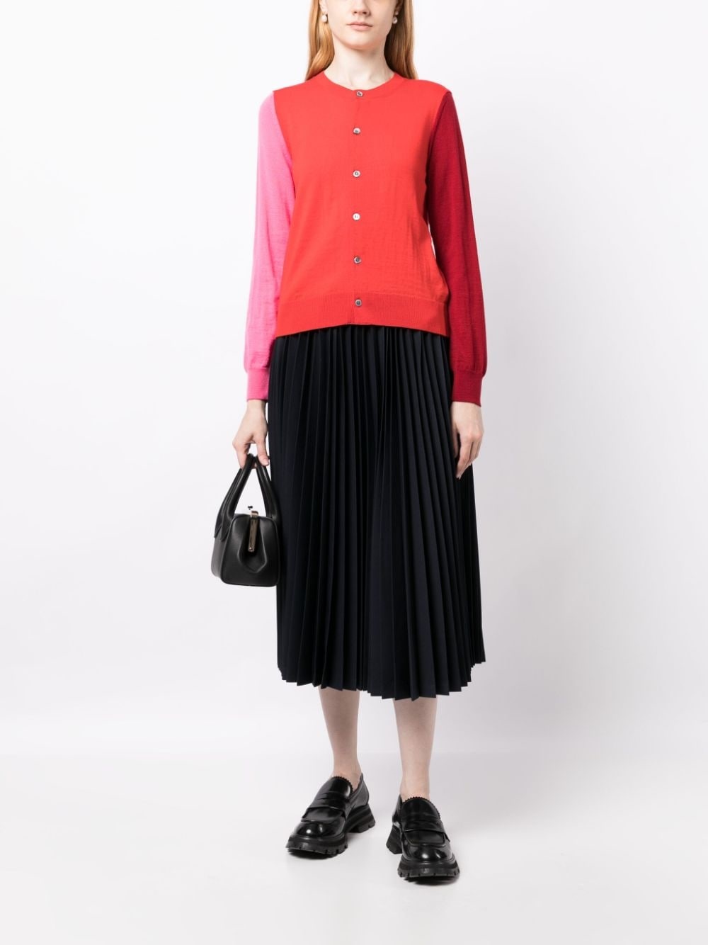 colour-block cardigan - 2