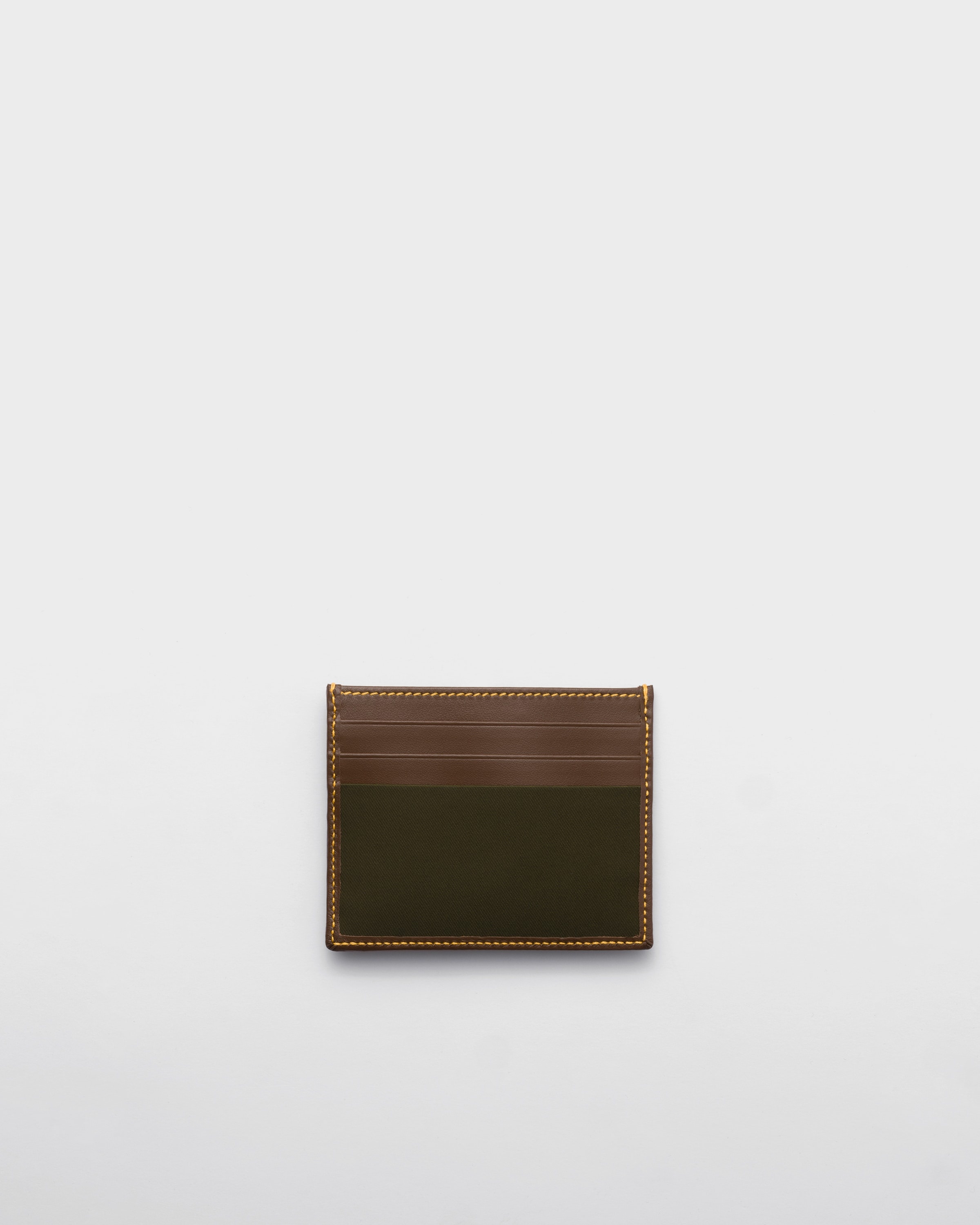 Re-Nylon and leather card holder - 3