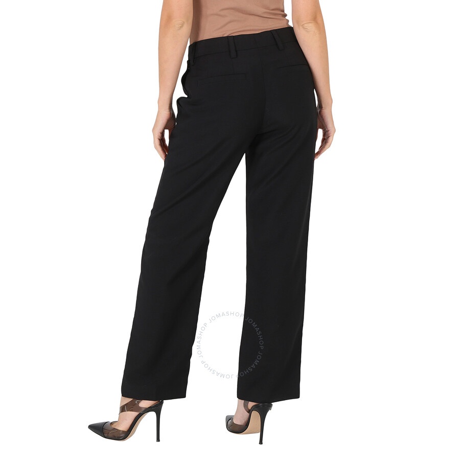 Burberry Black Pocket Detail Wool Mohair Tailored Trousers - 6
