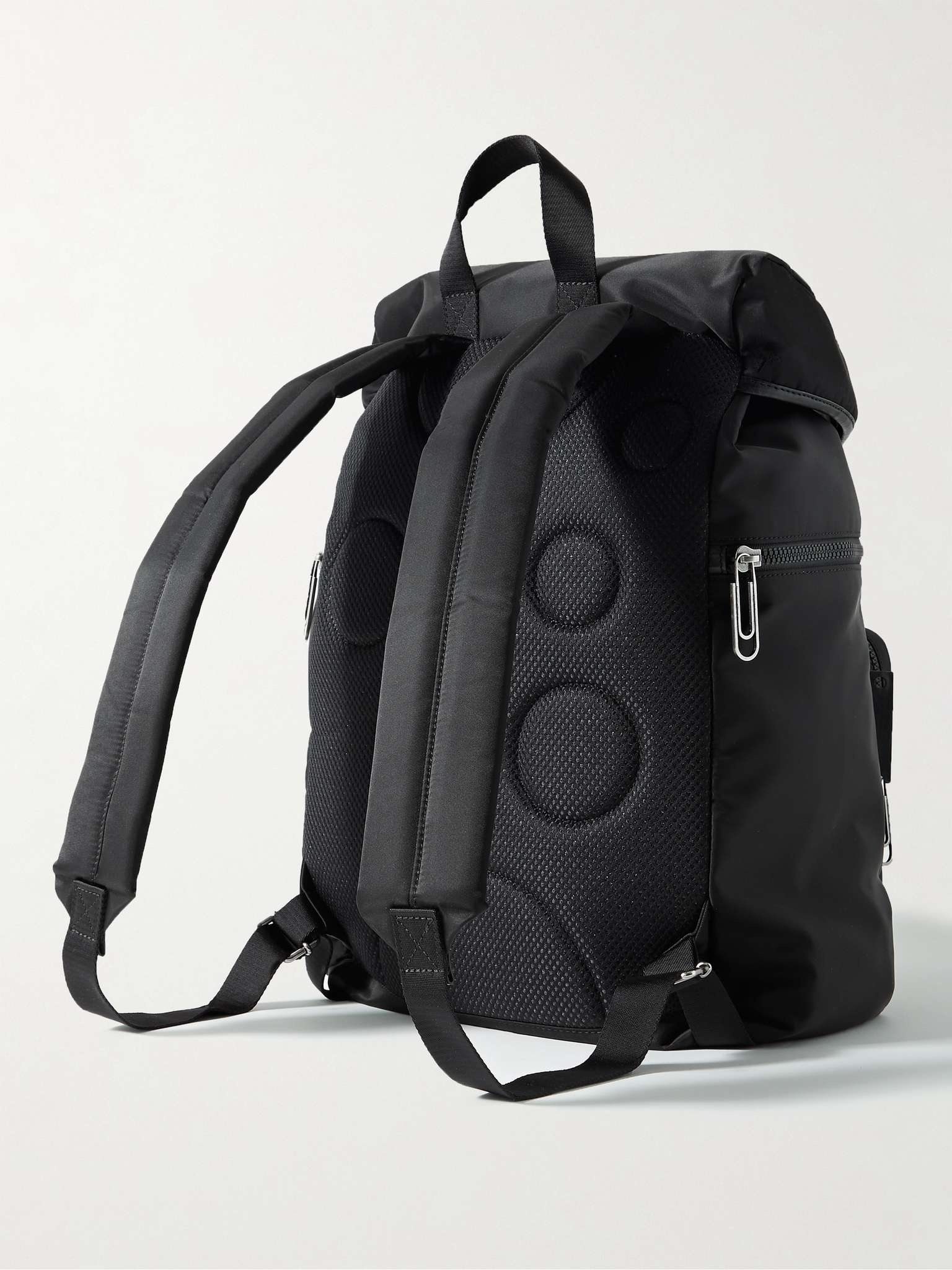 Arrow Faux Leather-Trimmed Nylon Backpack - 4