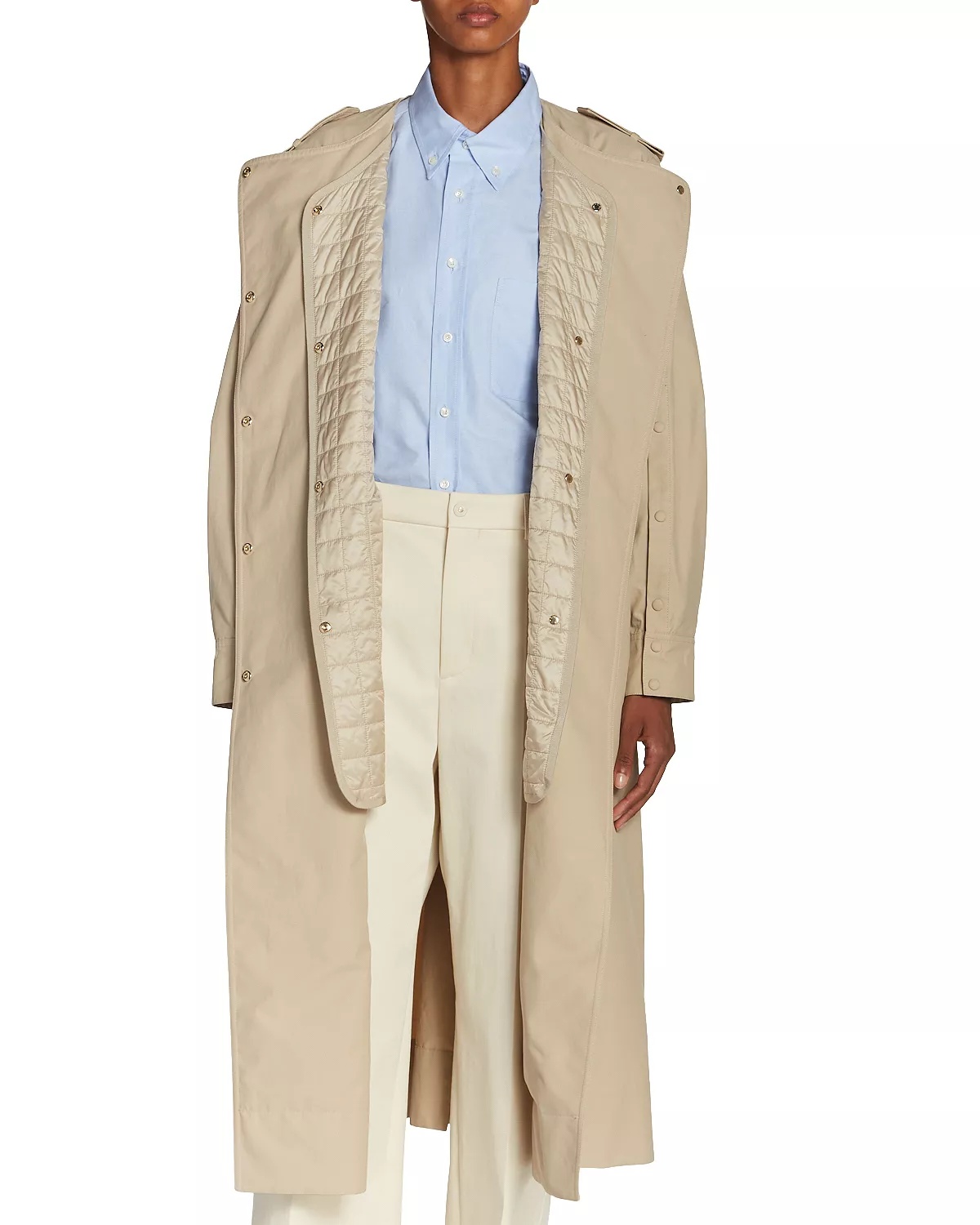Gourdon Leather Trench Coat - 5