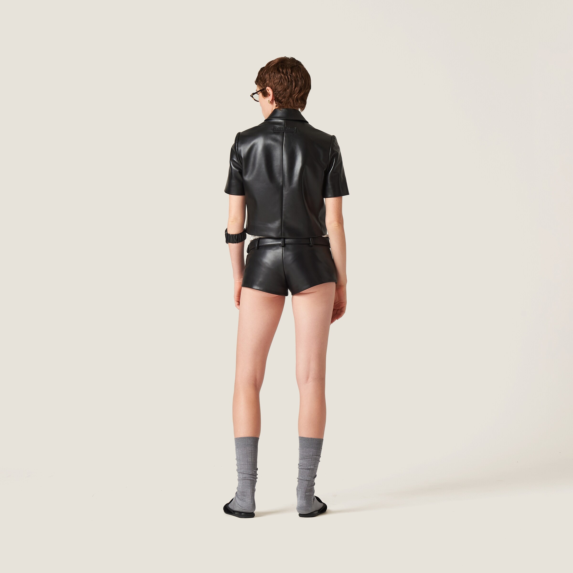 Nappa leather shorts - 3
