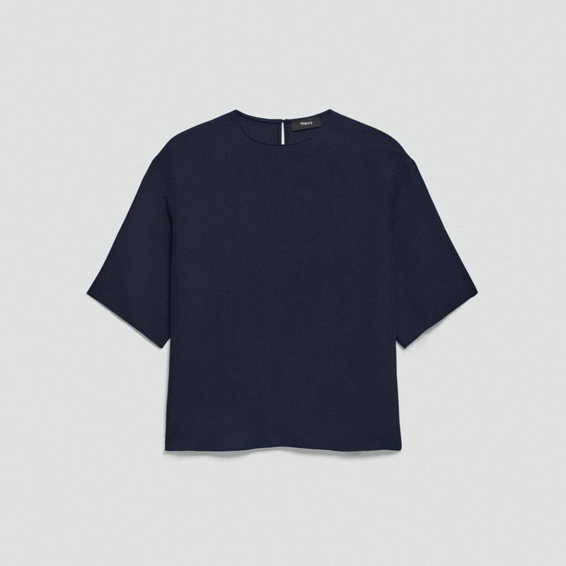 Boxy Tee in Washed Twill 1