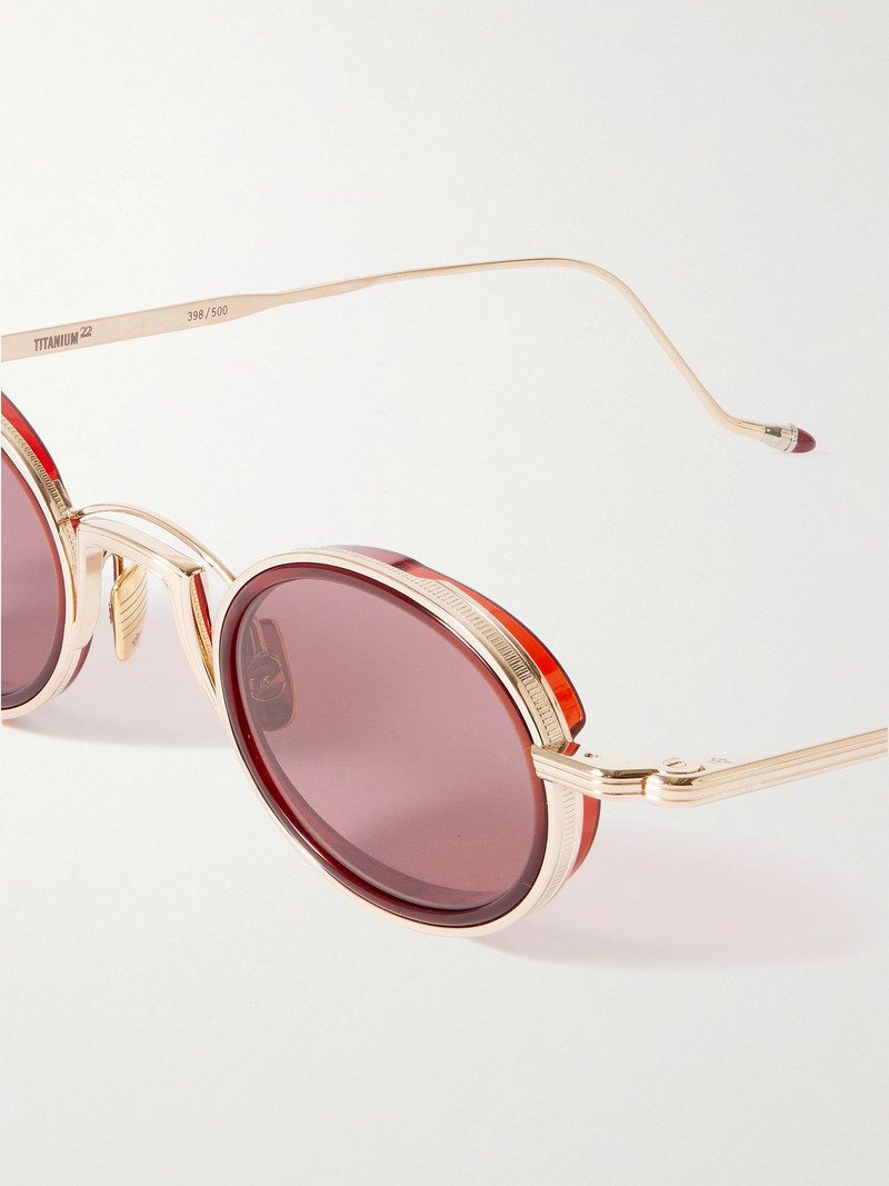 Varda Oval-Frame Gold-Tone and Acetate Sunglasses Brown 3