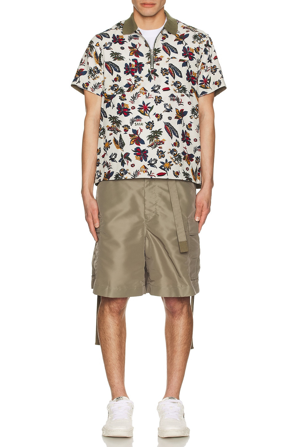 Car Race Tropical Print Polo Shirt - 4