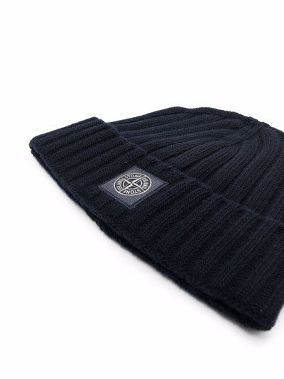 Stone Island logo patch beanie outlook