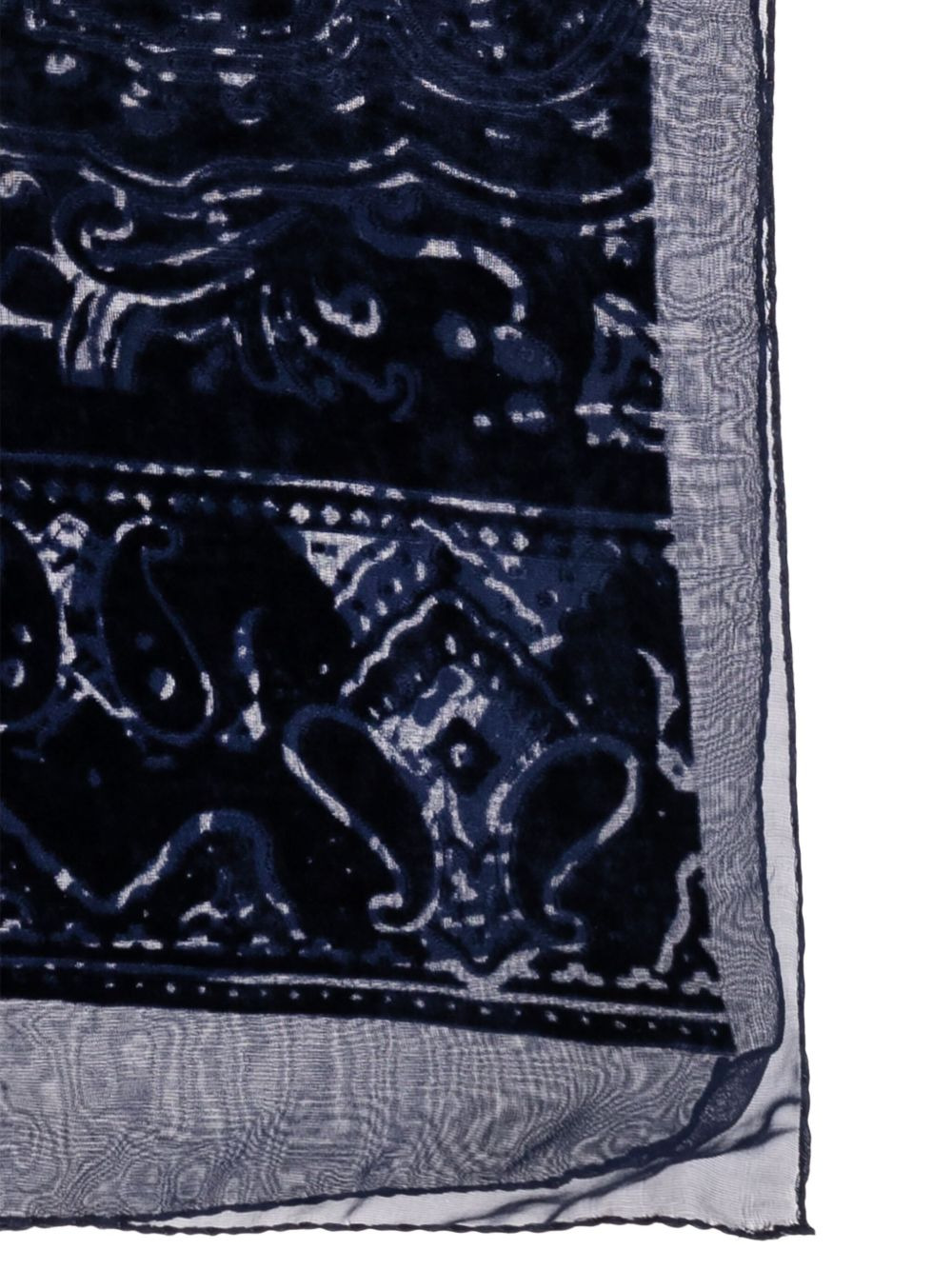 paisley-pattern velvet scarf - 2