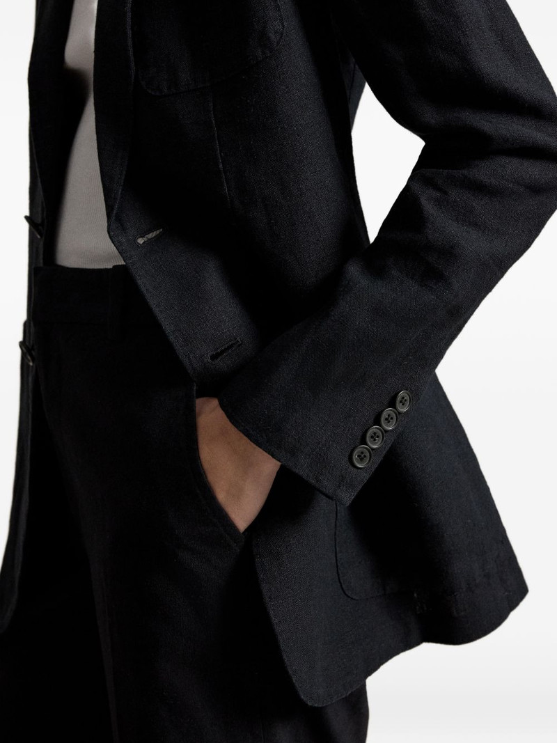single-breasted linen blazer 6