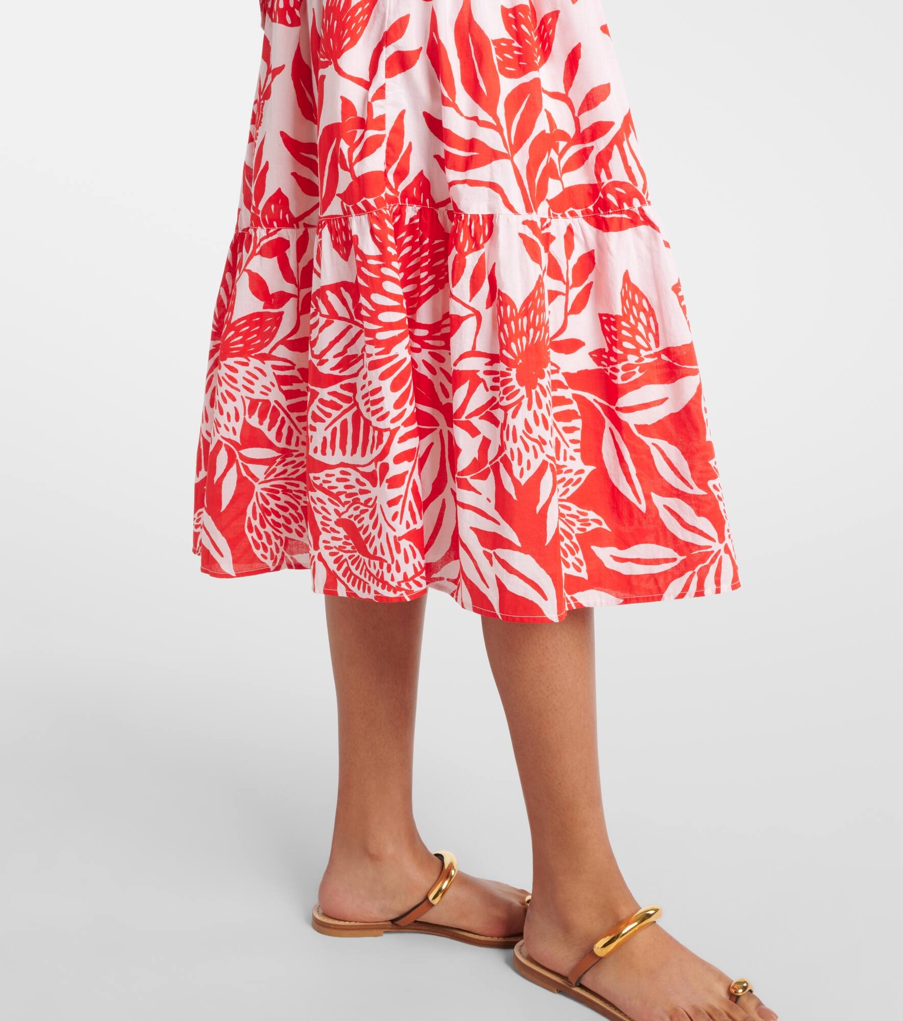 Coco floral cotton midi dress - 5
