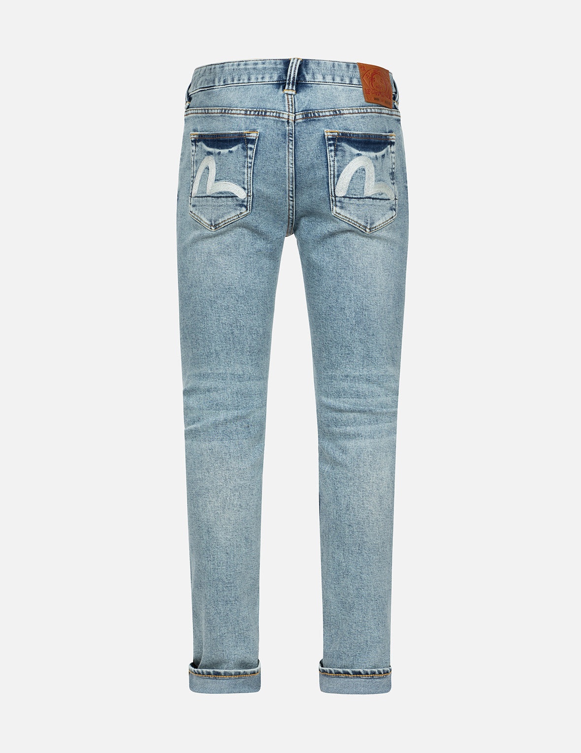 Seagull Embroidery Distressed Flex Skinny Denim Jeans #2028 - 1