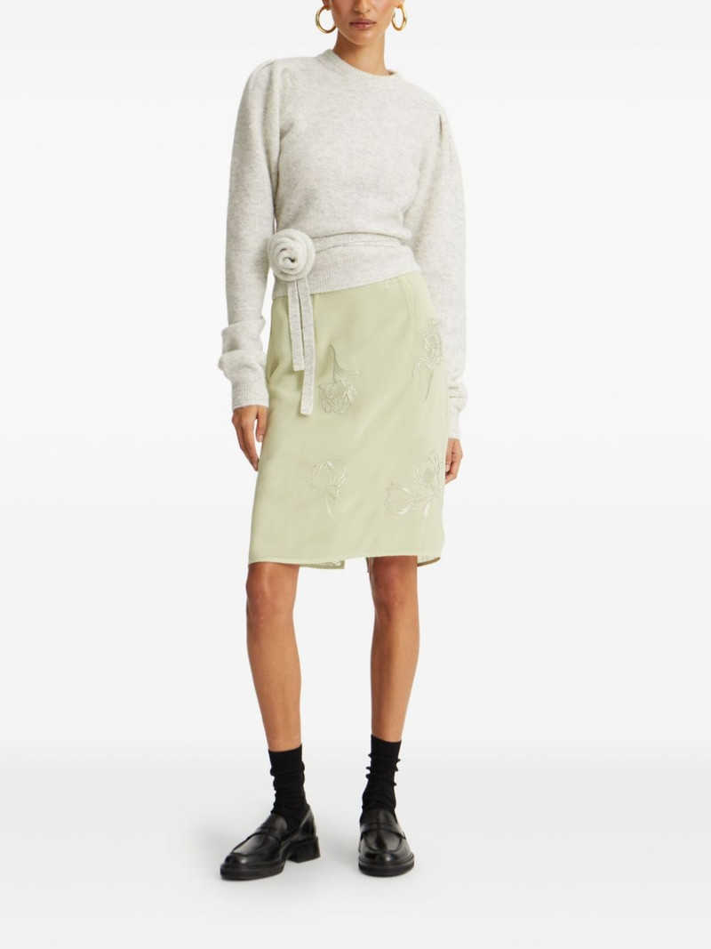 ROTATE rose-embellished top outlook