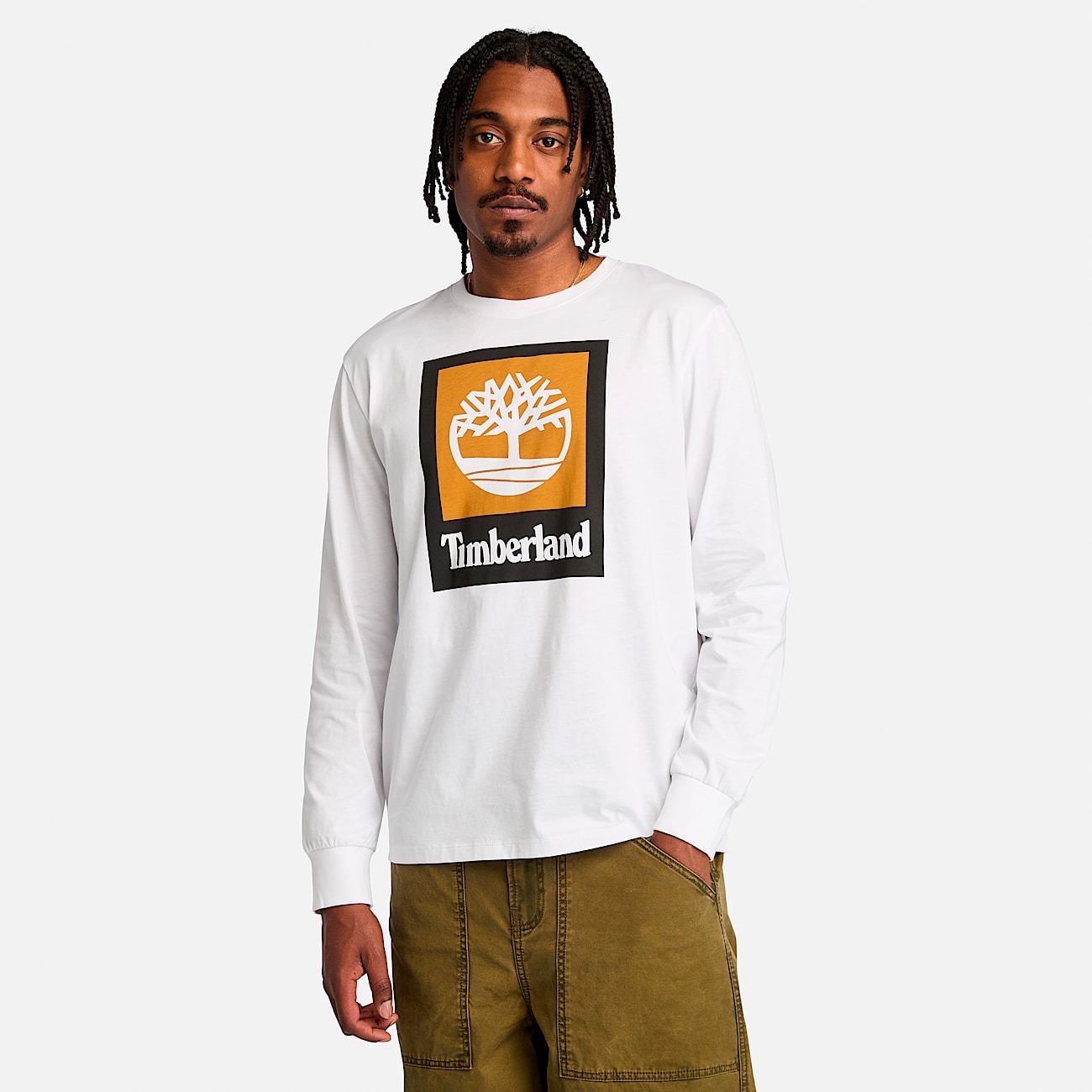 Men's Stack Logo Colored Long Sleeve Tee - 2