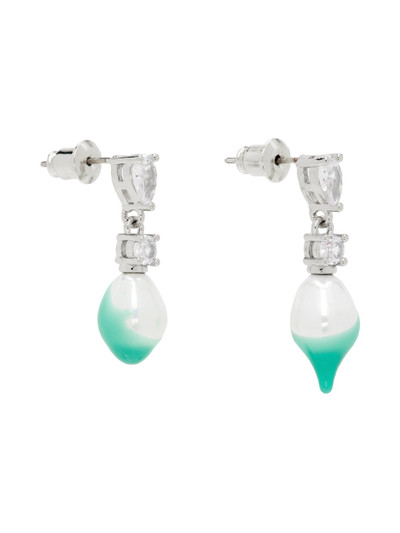 OTTOLINGER Silver & Green Pearl Dip Earrings outlook