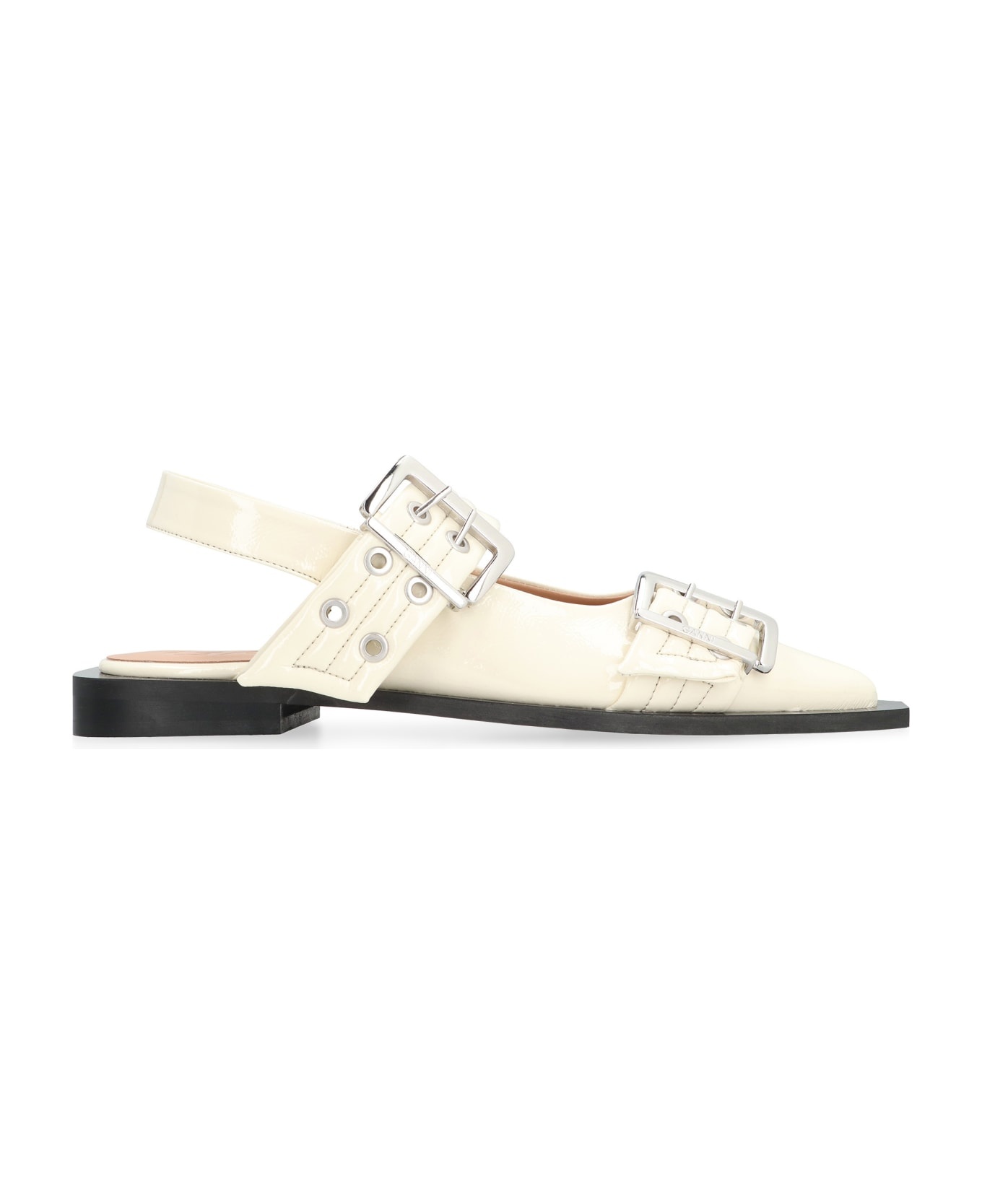 Feminine Buckle Eco-leather Slingback - 2