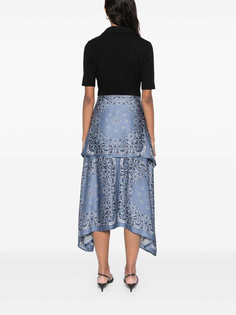 panelled midi dress - 4