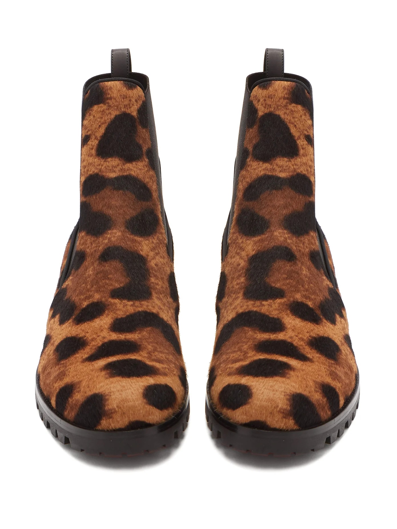 Marchacroche leopard-print calf-hair ankle boots - 5