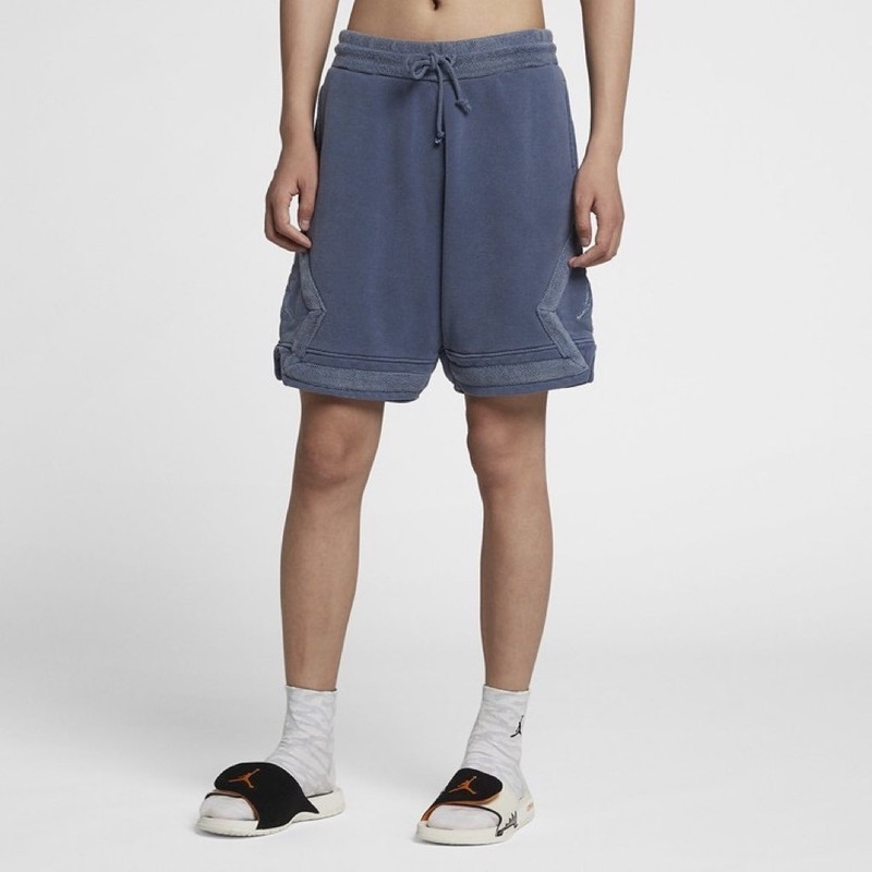 Jordan Men's Air Jordan Solid Color Stripe Side Logo Printing Lacing Breathable Shorts Blue 939961-451 outlook