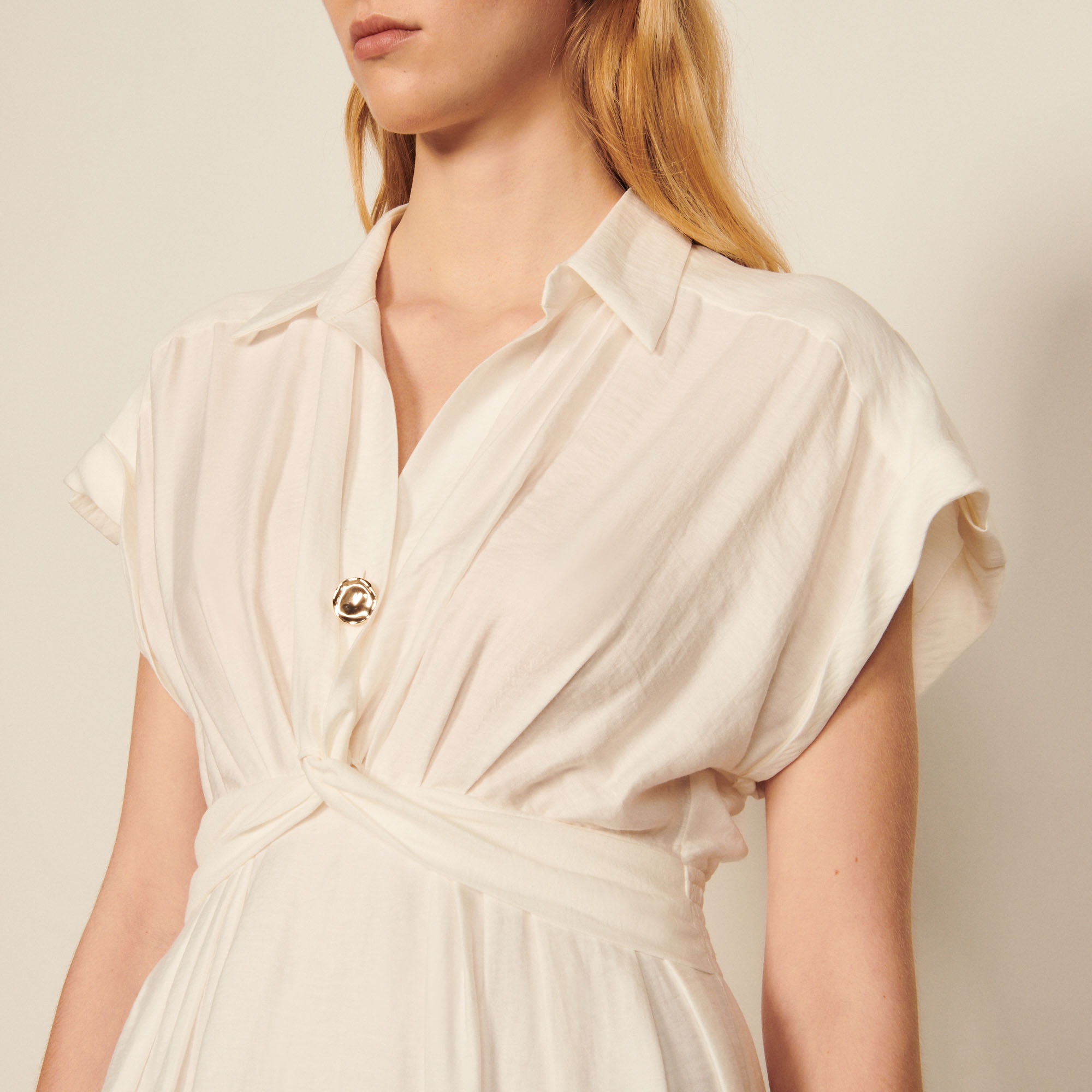 Short linen dress - 5