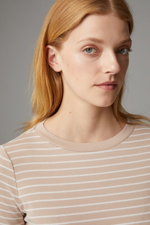 Louna Longsleeve in Camel/White - 4