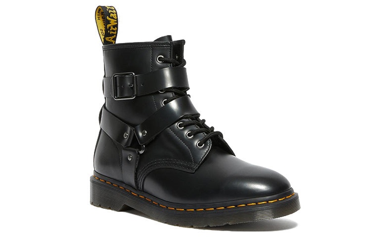 Dr. Martens Cristofor Leather Harness Lace Up Boots 'Black' 27485001 - 2