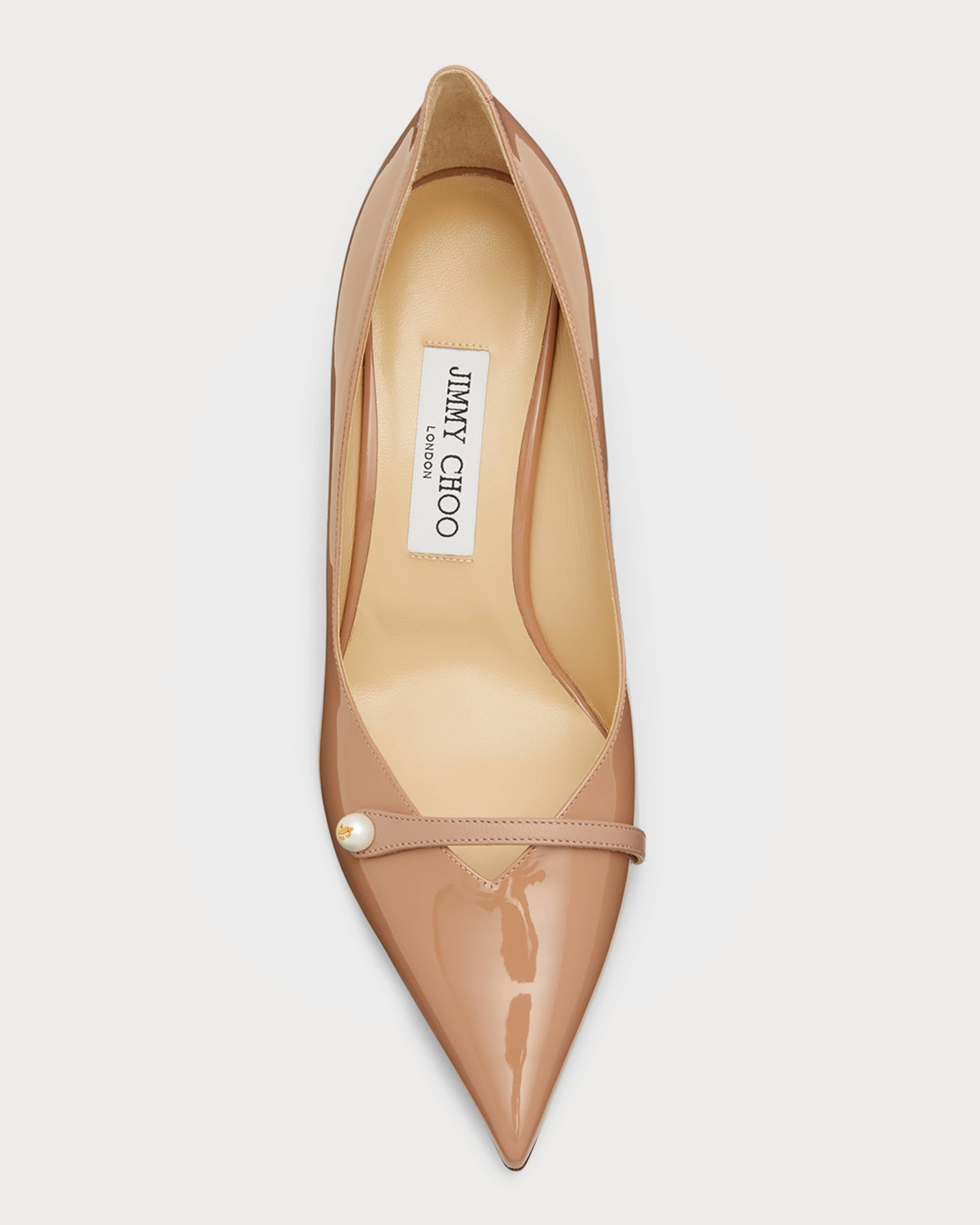 Rosalia Patent Pearly-Strap Pumps - 5